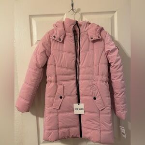 Steve Madden Mauve M (10-12) long length girls Jacket
